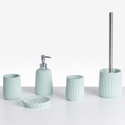 POZUZO - Badkameraccessoireset - Mintgroen - Polyresin