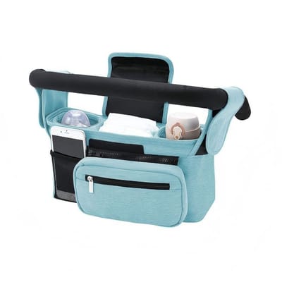 Universele opbergtas voor kinderwagen - met drankhouder - bekerhouder - opbergaccessoires voor de kinderwagen - kinderwagentas met grote capaciteit