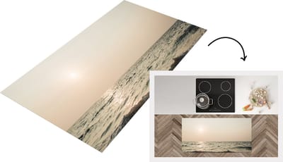 Keukenloper - Loper keuken - Zomer - Zee - Zon - 120x60 cm - Keukenloper vinyl