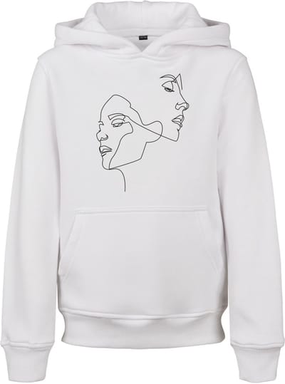 Mister Tee - One Line Fit Kinder hoodie/trui - Kids 122/128 - Wit