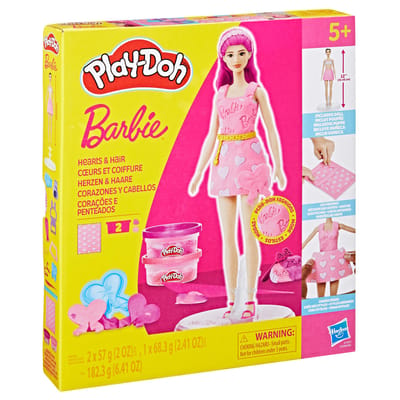 Play-Doh-set Barbiepop Hartjes en Haar - Boetseerklei