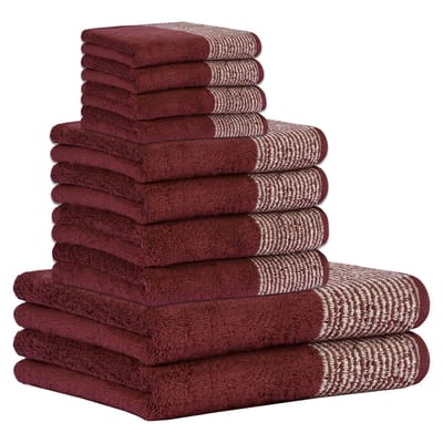 Cawoe Handdoek Luxury Home C Two-Tone Een maat, 50x100 Set van 10