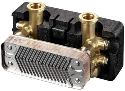 Oventrop Regumat warmtewisselaar met aansluitgarnituur 30 platen tot 28 kW, voor Regumat DN 25, 1351696