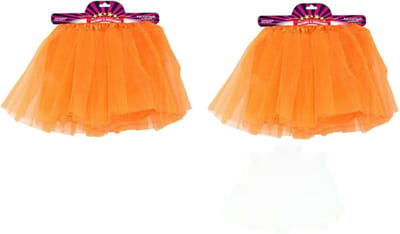 Guirca Verkleed tutu rokje - 2x stuks - oranje - voor dames - one size - supporters/koningsdag verkleedkleding
