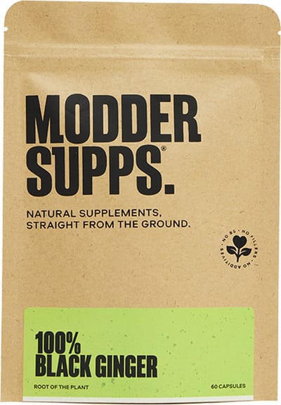 Modder Supps - 100% Black Ginger - Natuurlijk Zwarte Gember Supplement