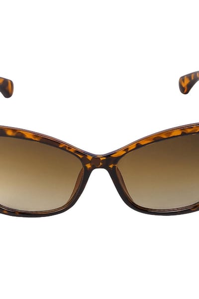 Yehwang - Zonnebril - Bruin met print - Goud