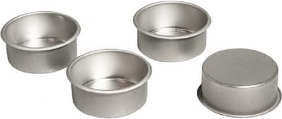 Metalen waxinelicht houders 8x stuks - Kerststukjes maken of kaarsen onderdelen