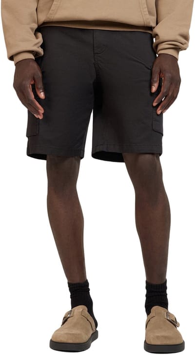 WOTEGA Heren Cargoshorts Atlas – Regular Fit – Katoen Stretch – Zwart – Elastische taille