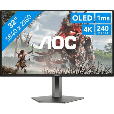 AOC AGON PRO AG326UZD2P computer monitor 80 cm (31.5") 3840 x 2160 Pixels 4K Ultra HD QLED Zwart