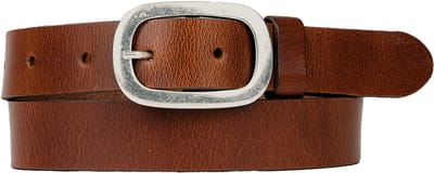 Petrol Industries Riem Dames - Broekriem - Verstelbaar - Leer - Cognac - 85 cm - S