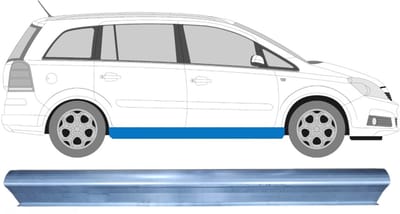 Reparatie dorpel voor Opel Zafira B 2005-2012 / Links = Rechts (symmetrisch)