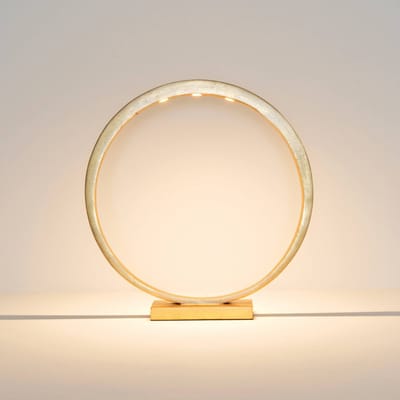 Holländer LED tafellamp Asterisco ringdesign goud dimmer