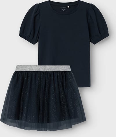 NAME IT - NMFFETZA TULLE SKIRT/NMFFENNA TOP SET PB - Meisjes - T-shirts