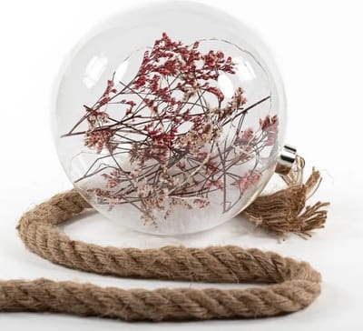 kerstbal met 15 led 18 cm diameter