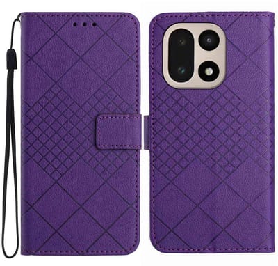 Coverup Hoesje - Geschikt voor OnePlus 15 Hoesje - Coverup Rhombus Book Case - Paars