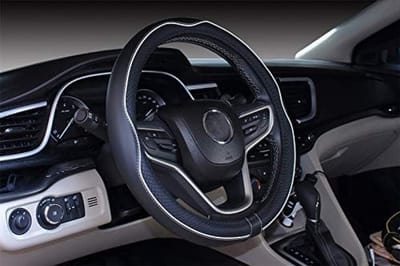 Sportieve Autostuurhoes in Zwart-Wit Design