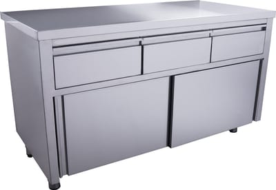 Schuifdeurkast - 3 Lades 1400x700mm, Saro 700-2210
