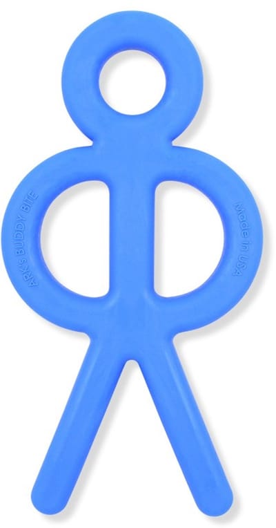 ARK Therapeutic bijtspeeltje Buddy Bite kauwfiguur blauw XXT sensorisch speelgoed.