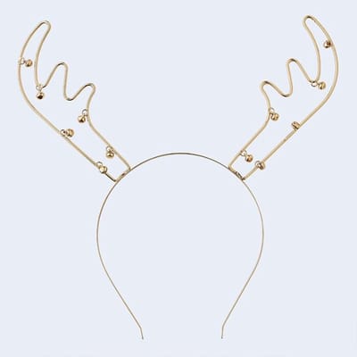 Ginger Ray - Gold Christmas - Diadeem Rendiergewei