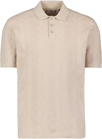 Gebreide polo met reliëf