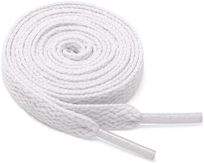 Veters - Schoenveters - 150 cm - 8mm - Platte veters - Shoelaces - 1 paar - Wit - Mode accessoire - Jonyx