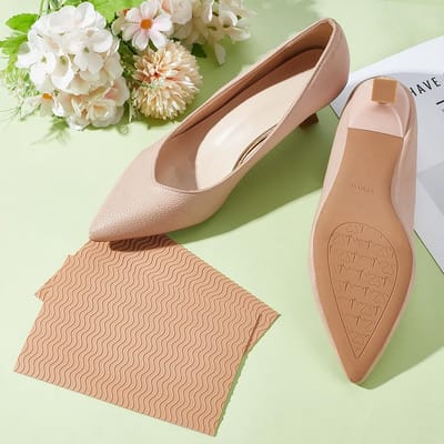 Dailygoods- Schoenbodembeschermer 6 Stuks - Antislip Pads - Zelfklevende Siliconen - Rechthoekige Zoolbeschermer - Voor Hoge Hakken/Laarzen - Schokbestendig