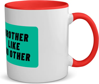 Akyol - brother like no other koffiemok - theemok - rood - Broer - geweldige broer - niemand anders - verjaardag - cadeau - kado - bedankje - geschenk - 350 ML inhoud
