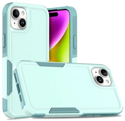 Cityhoesje – Backcover iPhone 15 – Anti-drop – Licht Blauw