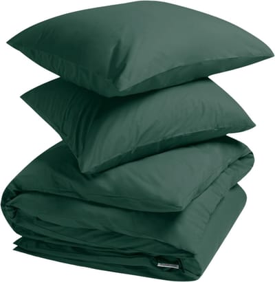 Yumeko dekbedovertrek percal katoen bosgroen 140x220 + 1/60x70 - Bio, eco & fairtrade