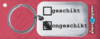 Paper Dreams | RVS Sleutelhanger | Geschikt / Ongeschikt