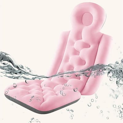 Badkussen Volledig Lichaam - Spa Kussen - Ontspannen in Bad - Ergonomisch Ontworpen - 93 x 40 cm - Roze