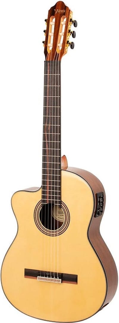 Valencia VC564CEL Linkshandige Cutaway Klassieke Gitaar 4/4 Naturel Elektro-akoestisch Hoogglans