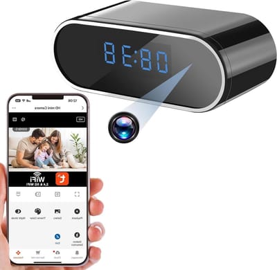 Verborgen Camera - Mini Camera - Thuis Bewaken - Met Klok Integratie - 120 Graden Kijkhoek - Zwart