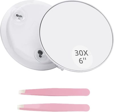 Vergrotingsspiegel 30x met zuignappen - Perfect voor make-up en reizen