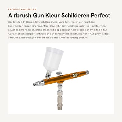 Dailygoods- Airbrush Pistool - Airbrush Set met Compressor - Airbrush Verf - Airbrush Cleaner - Veiligheidswaarschuwing - Voor Kleur Schilderen