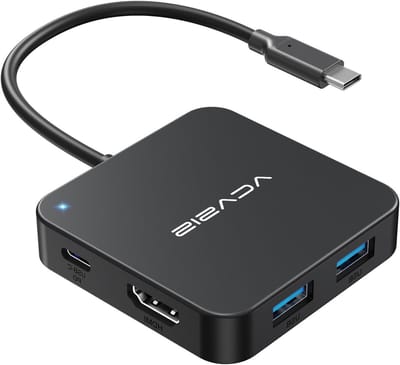 Multi-Port USB Type-C Hub met 4K HDMI, 100W Voeding, 3 USB 3.0 Poorten en Type-C 3.0 Poort voor Laptop en MacBook