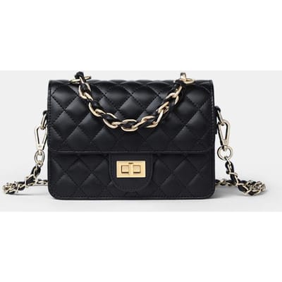 Nieuwe Herfst- en Winter Dames Crossbody Tas Ketting Enkele Schouder Kleine Vierkante Tas black