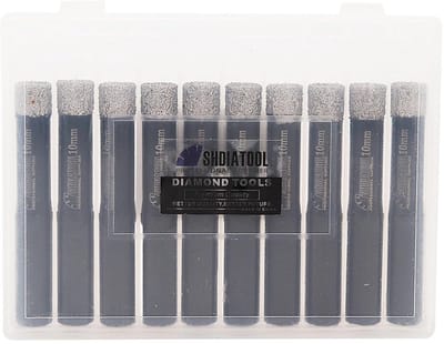 Diamantboor 10 mm voor Tegels Graniet Marmer Pack van 10