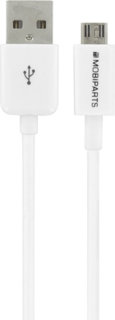 Mobiparts Micro USB to USB Kabel 2.4A 3m - Wit (bulk)