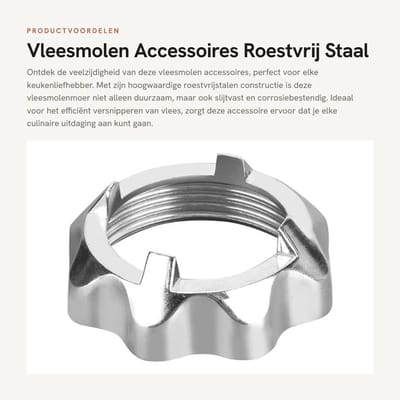 Dailygoods- Vleesmolen Accessoires - Roestvrij Staal - Duurzaam - Slijtvast - Eenvoudige Installatie - Hoogwaardige Aluminiumlegering - Vleesvermaler