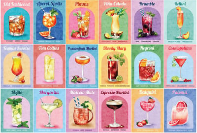 House of Puzzles legpuzzel Colourful Cocktails 1000 stukjes puzzelspel.
