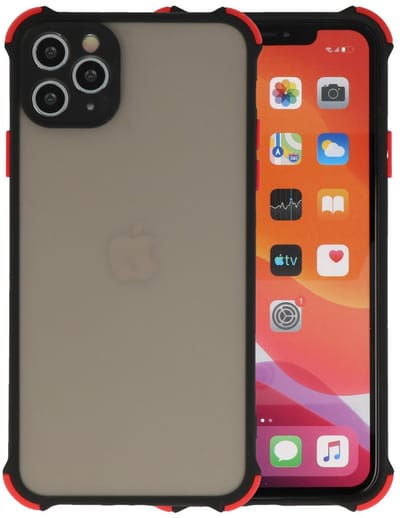 Schokbestendig Kleurcombinatie Hard Case - Telefoonhoesje - Backcover Hoesje - Achterkant Hoesje - Geschikt voor iPhone 11 Pro - Zwart