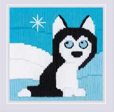 Borduurpakket Husky In De Sneeuwstorm - Riolis