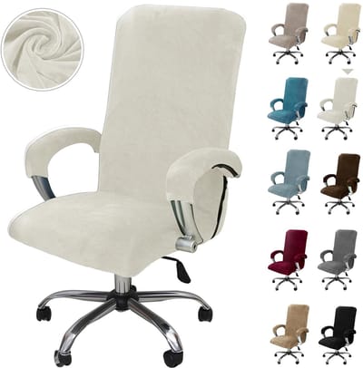 Dailygoods- Bureaustoel Hoes Fluwelen Stretch - Afneembare Hoes - Gaming Stoel - Draaistoel - Luxe Bescherming - Verlengde Levensduur - Stoelhoes