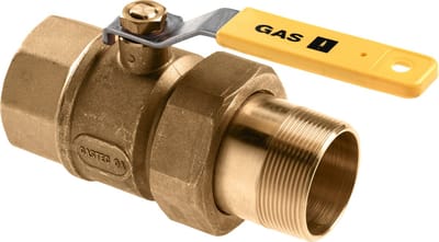 Bonfix Gaskogelkraan 1-1/4 met hendel - binnendraad x koppeling buitendraad