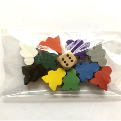 10 stuks Met 1 Houten Dobbelsteen Grote Houten Humanoid Grote Meeples Schaakstukken Voor Meeple Carcassonne Bordspel Accessoires 1,9*2,4*1Cm