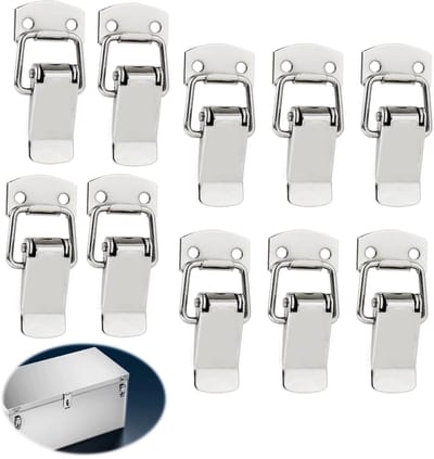 Hefboomsluitingen Set - Tuimelsluitingen Grendels - Meubels Kasten Beveiligen - Corrosiebestendig Vernikkeld Metaal - 47mm - Zilver