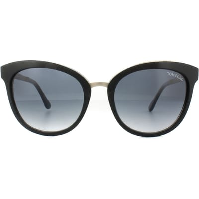 Tom Ford Zonnebril 0461 Emma 05 W Zwart Goud Blauw Verloop