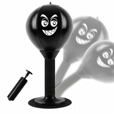 Desktop Stress Relief Boks Snelheidsbal met Zuignap & Pomp