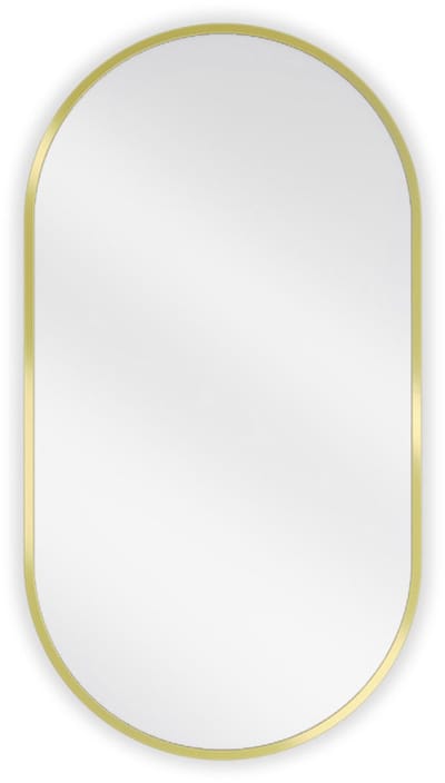 Mexen Loft ovale badkamerspiegel 75 x 40 , gouden frame - 9851-075-040-000-50